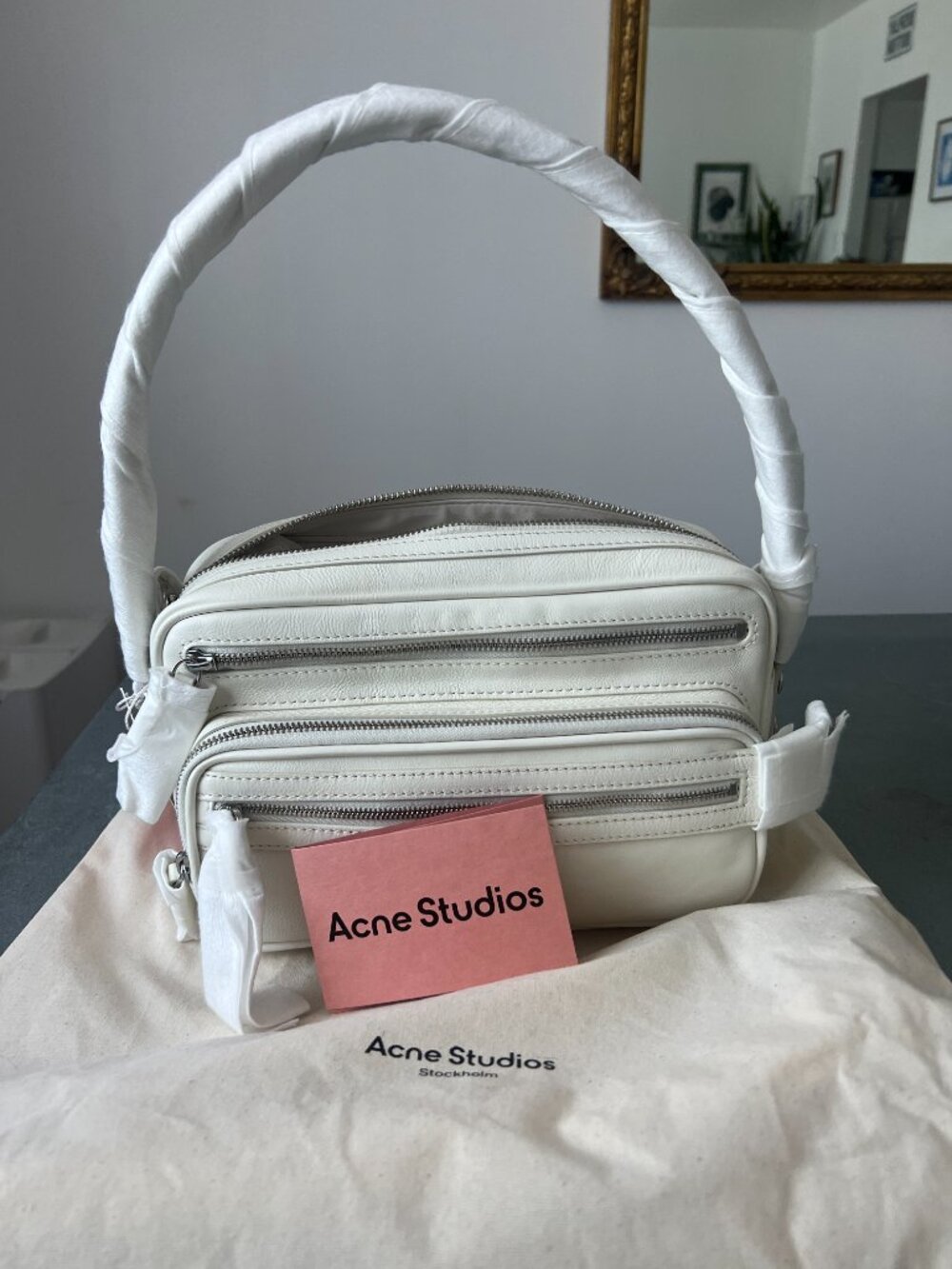 BNWT - Acne Studios Camero Party Shoulder Bag - Cream White